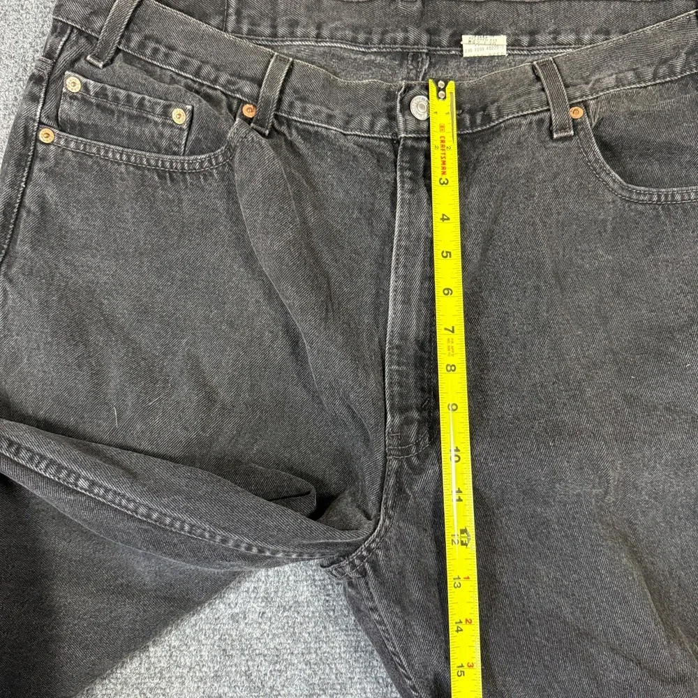 Levis 550 Relaxed Fit Jeans Mens 42x30 Black Wash Tapered Leg Pants *READ